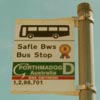 Welsh bus stop flag.